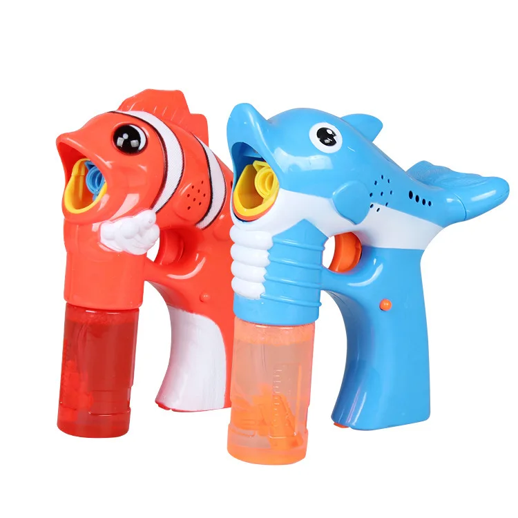 New Style Children's Electric Bubble Gun Colorful Light Cartoon Fully Automatic Bubble Gun Sound And Light Electric Bubble Toy