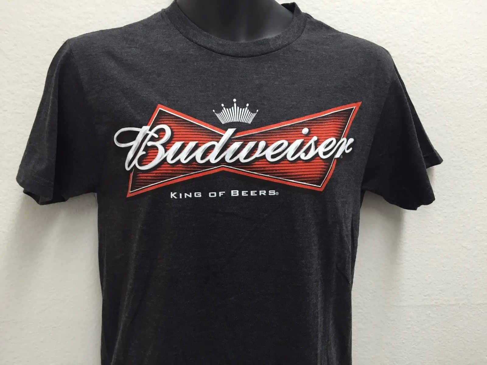 Anheuser-Busch Budweiser King of Beers Классическая винтажная Мужская футболка с логотипом 100%