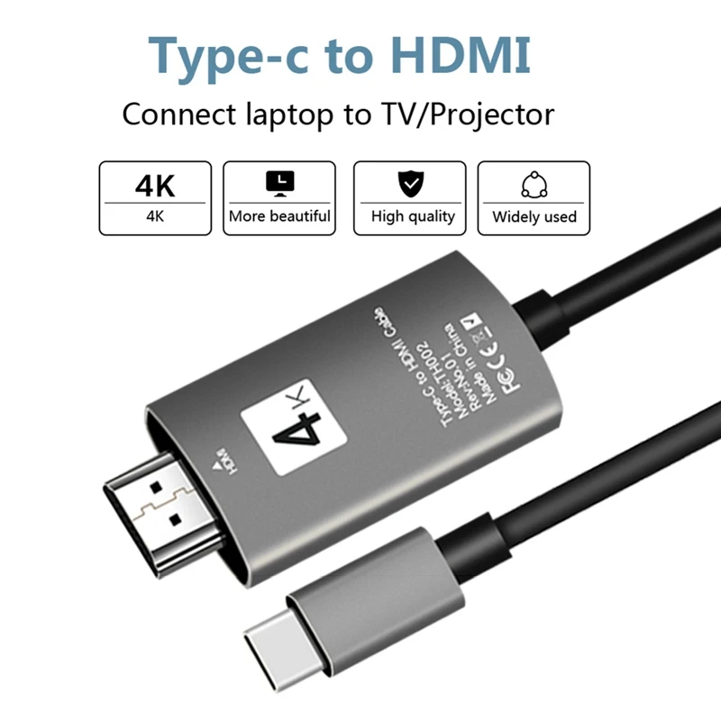 AAAE топ-USB-C тип-c к HDMI 4K* 2K UHD HDTV адаптер для samsung Galaxy S8 S8+ MacBook серый