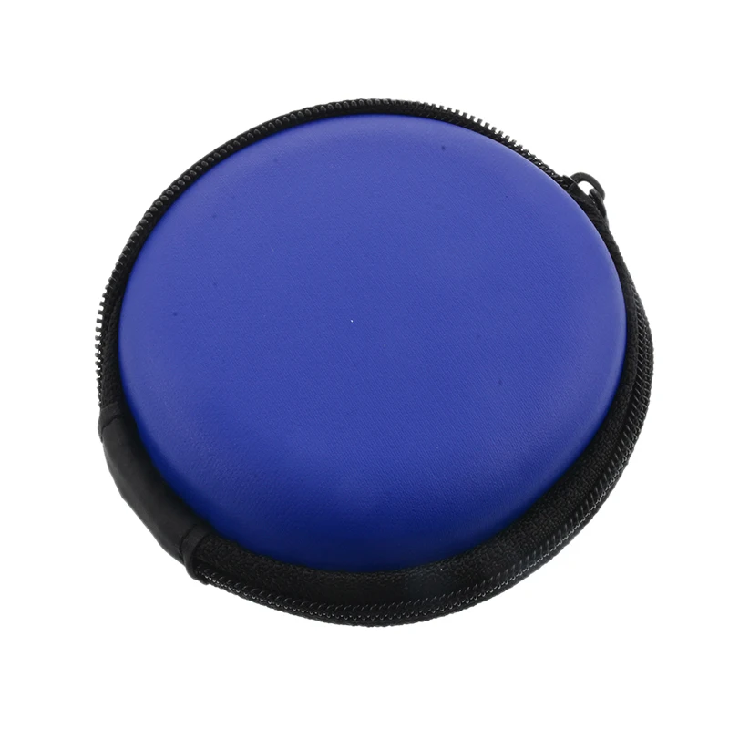 Style 4 dark blue Чехол для наушников на молнии, кожаная коробка для хранения, жесткая сумка для переноски, водонепроницаемый портативный usb-кабель, органайзер для монет, карт памяти - Цвет: Style 4 dark blue