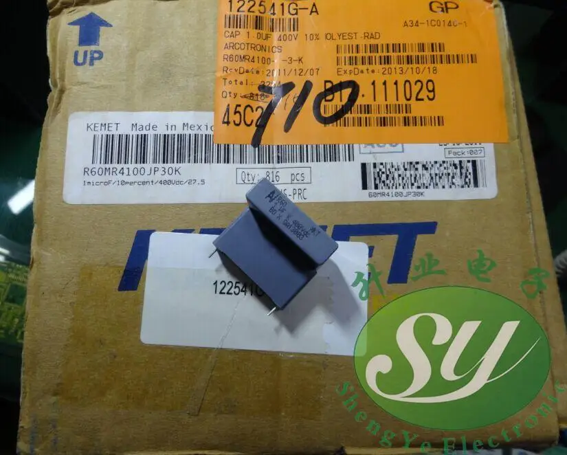 50 шт. AV R60MR4100A 1,0 мкФ/400 В 1 мкФ 1u0f 105 МКТ пленочный конденсатор 28 мм