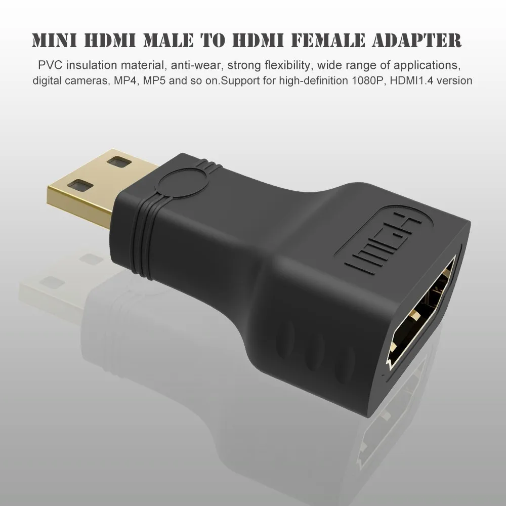 HDMI Type A Female To Mini C Мужской адаптер конвертер покрытый для 1080p 3D TV In Gold Plated|Кабели HDMI| |
