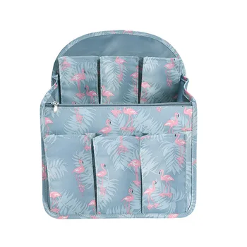 

Flamingo Backpack Insert Bags Inner Storage Bag Large Capacity Travel Organizer For Diaper Shoulders Sundries Finishing Handbag