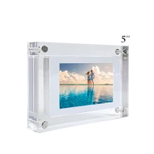 Horizental Display 5inch NFT Acrylic Picture Frame With 1G Internal Memory/ Speaker Inside / Type C Cable