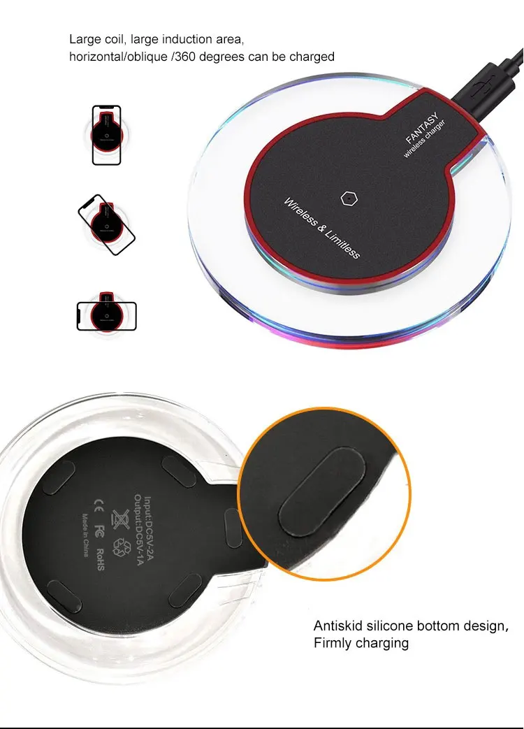 Qi Wireless Charger Suitable for IPhone 13 12 11 Pro XS Max XR Samsung  Xiaomi  Huawei Fashion Charging Stand  Wireless Charger apple watch and phone charger
