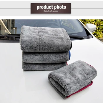 

Universal 42*48cm double-sided coral fleece car wash towel 1000GSM Car Detailing Microfiber Towel Car Cleaning Car Washing Rag