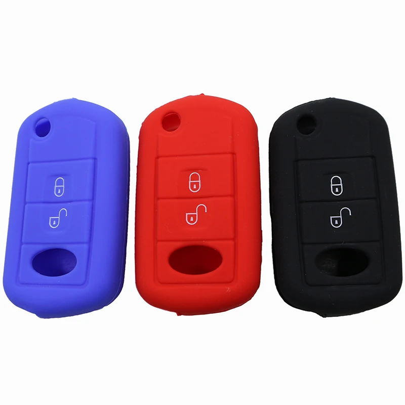 

2 Button Silicone rubber car key case cover for Land Rover LR3 Discovery 3 Range Rover Sport Vouge Skin Holder Protector