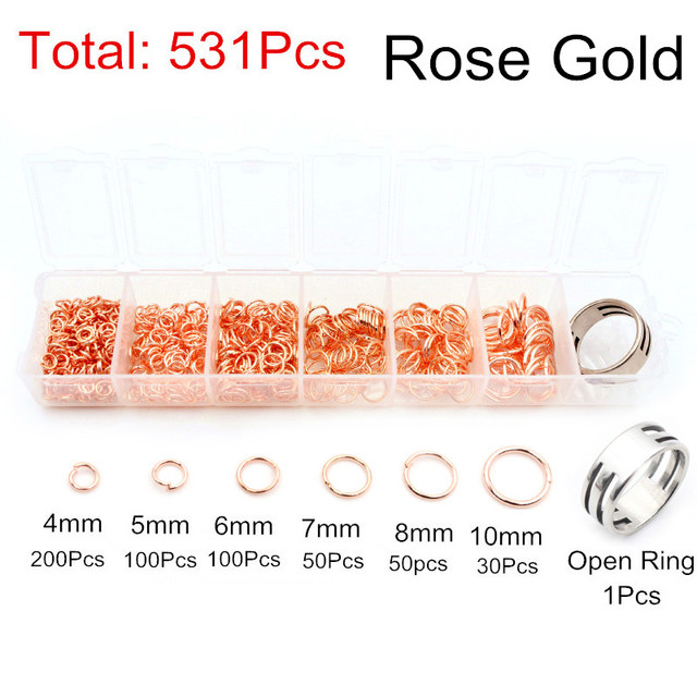 Set Box 3 4 5 6 7 8 10mm 8 Colors Open Jump Rings Split Rings Link Loop For DIY Jewelry Making Findings Connector