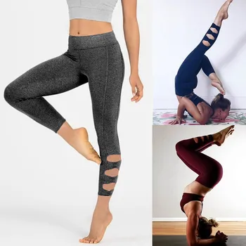 

Casual fashion Women Spring and summer Leggings Fitness Sports Gym Running sport Athletic Pants h4