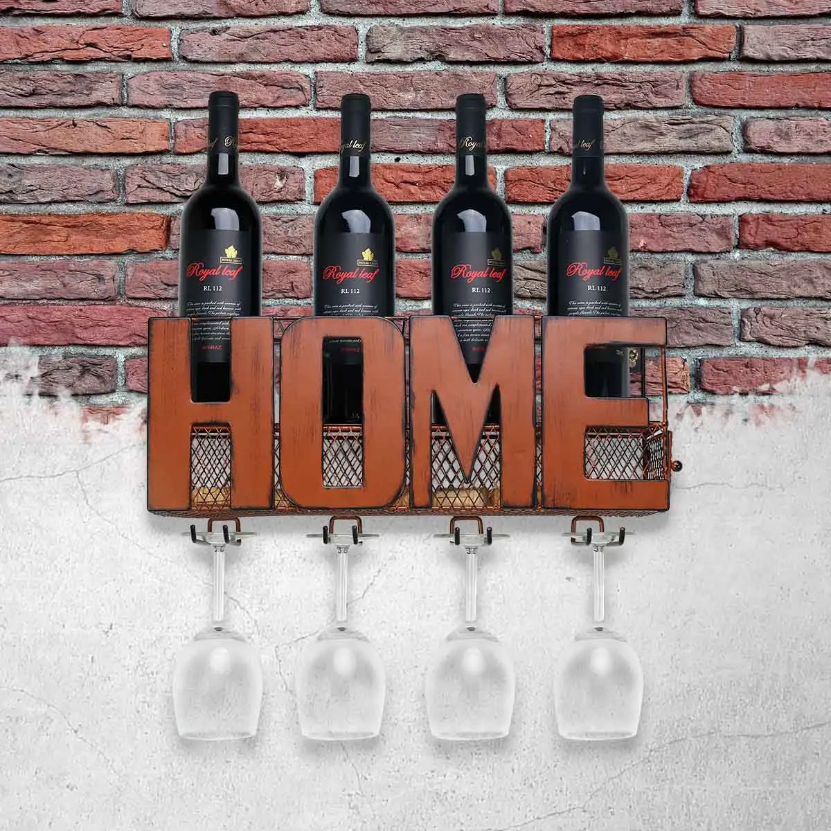 ^*Best Offers Wall Mounted Wine Rack Cork Storage Container Glass Holder with 4 Cork Wine Charms Storage Rack Home Kitchen Decor Wine Rack ^*Best Offers Wall Mounted Wine Rack Cork Storage Container Glass Holder with 4 Cork Wine Charms Storage Rack Home Kitchen Decor Wine Rack