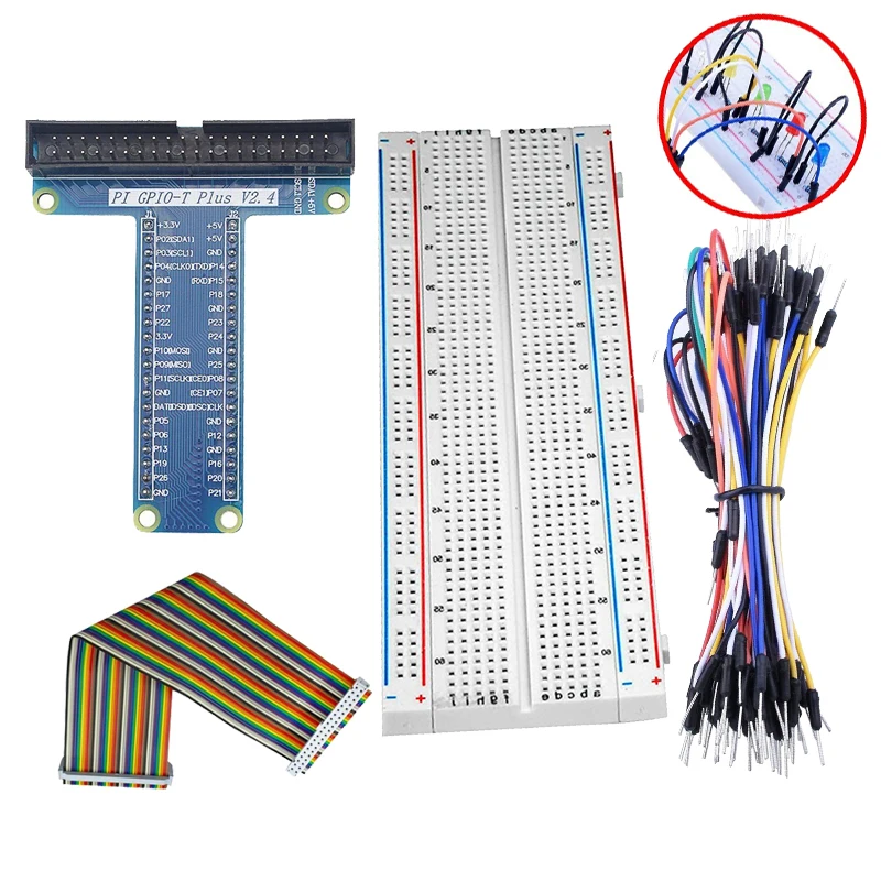 Удлинительная плата Aokin T GPIO макетная DIY с 40 контактным плоским ленточным кабелем