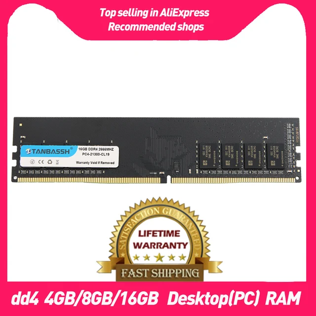DDR4 4GB 8GB ram 2133MHz 2400MHz 2666MHZ 16GB 2666MHZ PC DIMM Desktop Memory Support motherboard ddr4 With radiator RAM 3