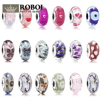 

PDB 04 Colored 925 Tropical Flower Red Murano Slice Multicolor Cut Real Murano Glamorous Glass Beads Suitable for DIY Bracelet