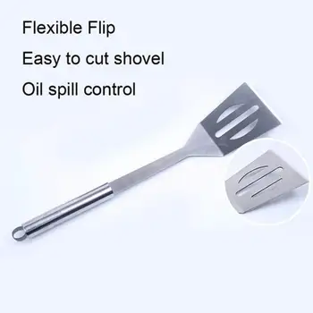 

BBQ Tools Strong 5pcs Stainless Steel Roast Fork Picnic Shovel Cooking Camp Outdoors Bake Brush Silver BBQ Kit