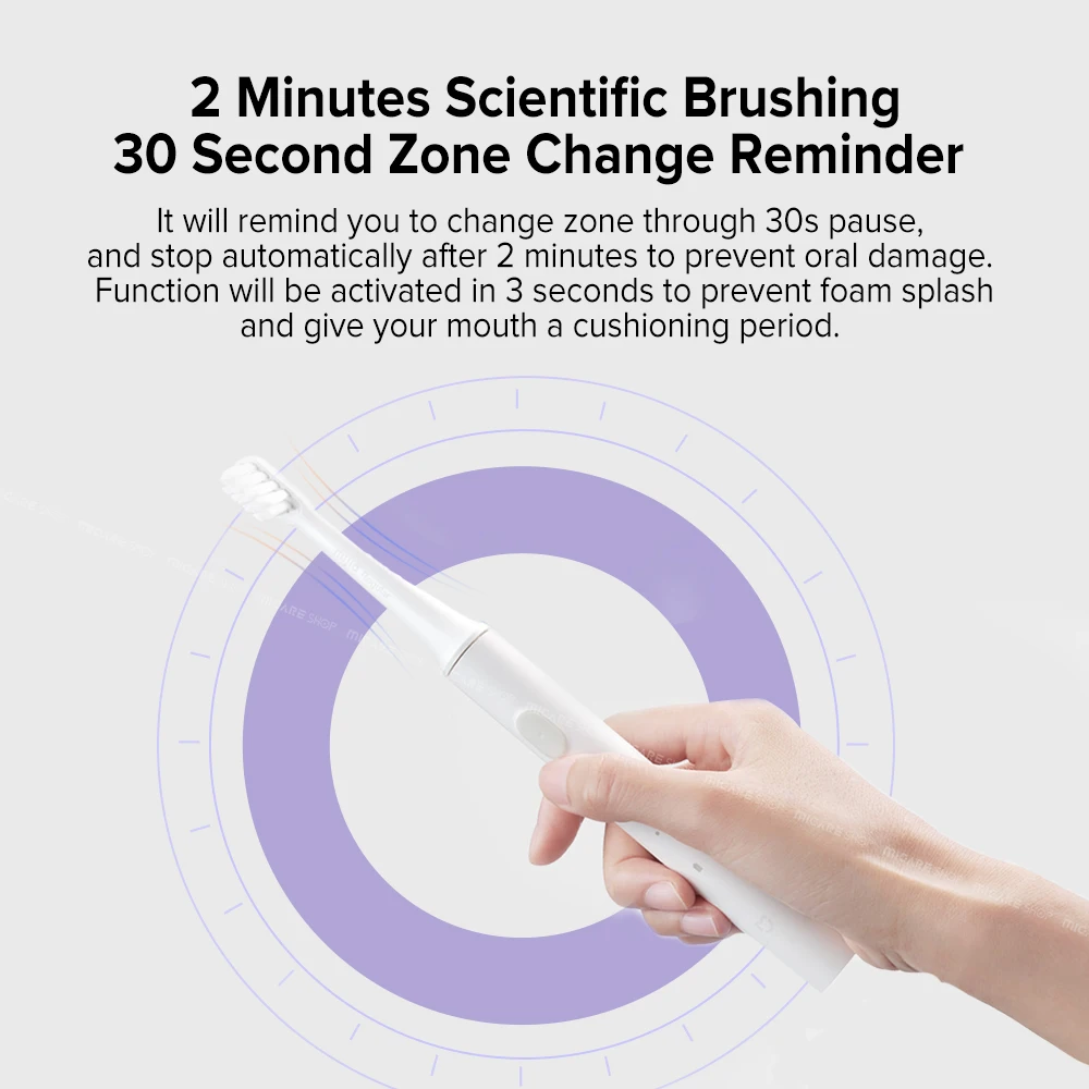 Original Xiaomi T100 Toothbrush Teeth Brush Heads Mijia T100 Electric Oral Deep Cleaning Toothbrush Two-speed Cleaning electric toothbrush