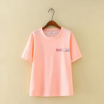 

2020 New Fashion Brand Summer Oversize Plus Size Tshirt Teeshirt T-shirt O-neck Casual Cotton Short Letter