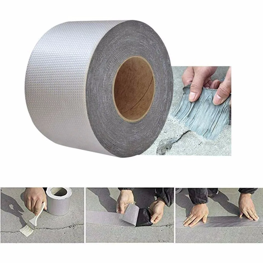 Cinta impermeable resistente a altas temperaturas, papel de aluminio  grueso, cinta de butilo, grietas de pared, reparación de conductos de  techo, 1 unidad - AliExpress