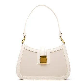 

White Girls Shoulder Bag Female Vintage Square Leather Shoulder Bag Crossbody Ladies Sling Summer Sac Femme Women Bags AE50DJ