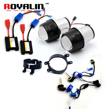 

ROYALIN Fog Light Projector Lens Kit for Toyota Corolla Prado Camry Yaris Levin 2.5 Metal Bi-xenon Lens Hi/lo Car Styling 4300K