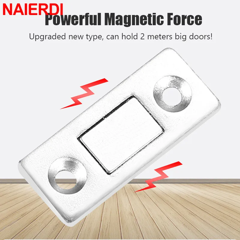NAIERDI 1/2/4/8 Sets Neodymium Magnets Cabinet Catches Magnetic Furniture Door Stop Strong Powerful Drawer Latch Cabinet Catch