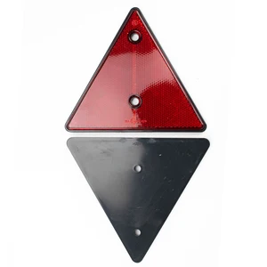 Image 5 - 2X Red Rear Reflectors Triangle Reflective for Gate Posts Safety Reflectors Screw Fit for Trailer Motorcycle Caravan Truck Boat