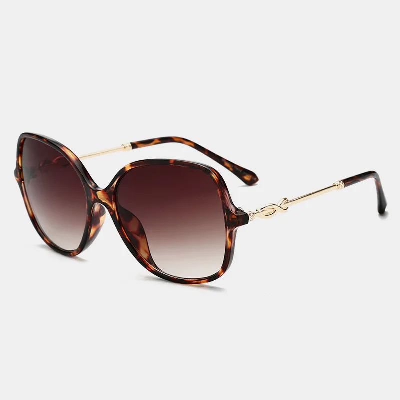 Королевская девушка, новинка, инкрустированные бриллиантами Женские Модные солнцезащитные очки, фирменный дизайн, женские трендовые солнцезащитные очки ss339 - Цвет линз: C9 Leopard-Brown