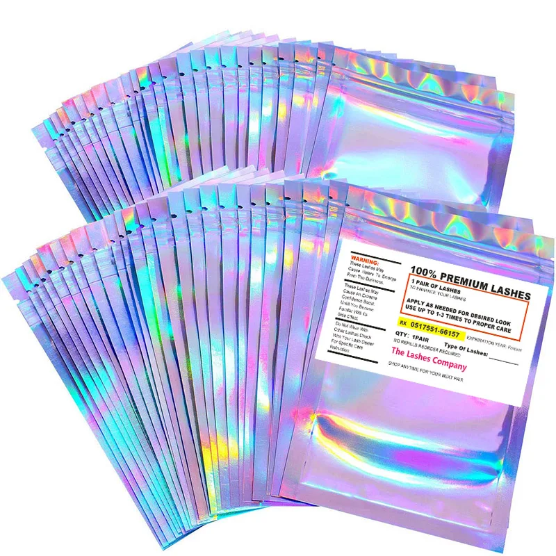 Eyelashes Package In Bulk Holographic Laser Ziplock Bag Eyelash Storage Custom Brand Logo Sticker Wholesale Idea Gift Packaging Customized Lashes Aliexpress