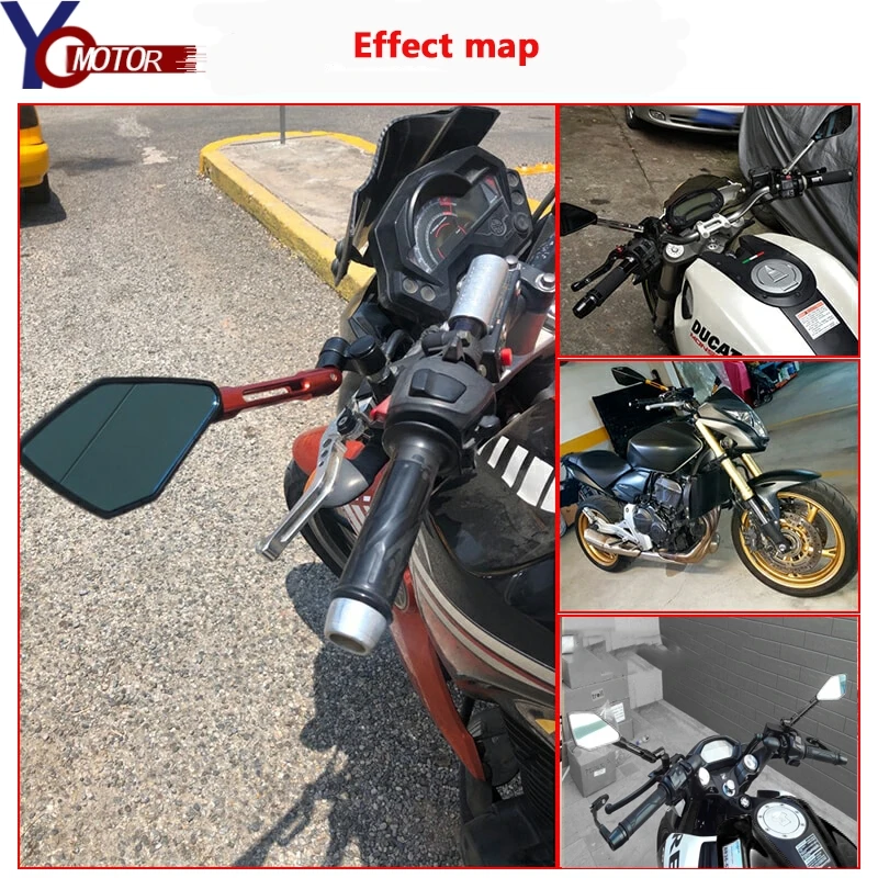CNC алюминиевое зеркало заднего вида мотоцикла Зеркала для YAMAHA VMAX NMAX SUZUKI Bandit GSF1200 GSF 650 1000 GSXR750 GSX-S1000