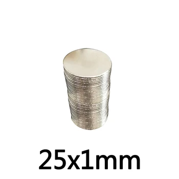 

5/10/20/30/50pcs 25x1 mm Thin Neodymium Super Strong Magnets 25mmx1mm Permanent Round Magnet 25x1mm Powerful Magnetic 25*1 mm