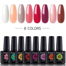 COSCELIA Кабельный тестер кабеля 8 шт. гель Лаки лак для ногтей УФ Гибридный 80 Цвет гель лак для ногтей искусство маникюра 10 мл! полупостоянная Комплект гель-лаков для ногтей