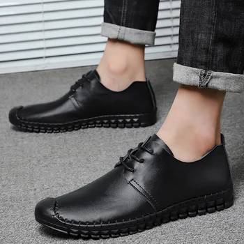 

Men's Casual Shoes Loafers Mens Shoes Quality Handmade Leather Driving Shoes Man Flats Moccasins Shoes leather sneakers