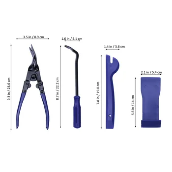

13pcs Auto Trim Removal Tool Kit with Clip Removal Plier and Fastener Removers Car Interior Upholstery Pry Tool Set (Blue)