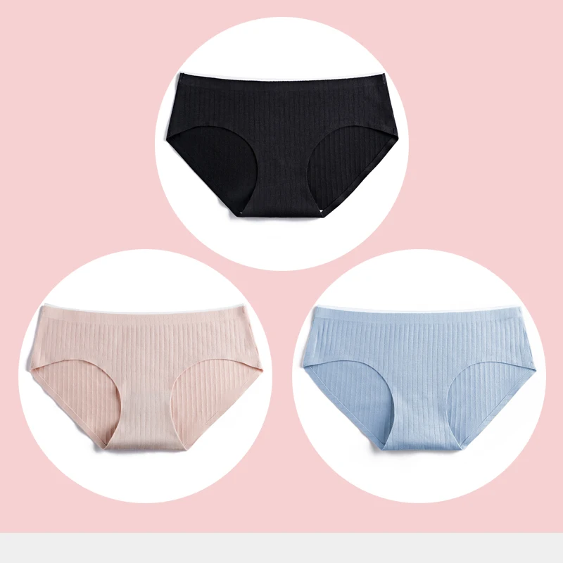 Black Pink Blue Трусики для женщин, нижнее белье, сексуальные кружевные дышащие женские трусики, прозрачные короткие трусы для девушек, комплект M-XXL, 3 шт./партия, Прямая поставка - Цвет: Black Pink Blue