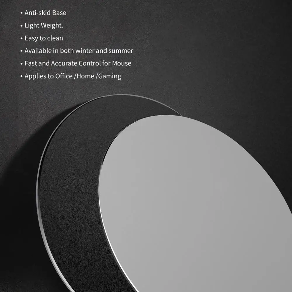 Metal Aluminum Mouse Pad Hard Silver Clear Modern Ultra Thin Double Side Design Mouse Mat Waterproof Fast and Accurate Control