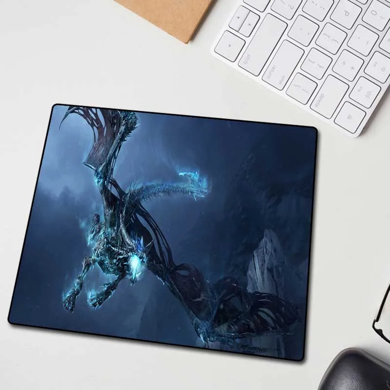 XGZ Large Mouse Pad Black Lock Edge Animal Dragon Pattern Custom Office Computer Desk Mat Rubber No