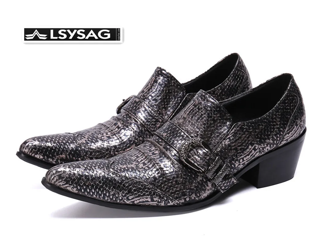 

Fashion Handmade Men Real Leather Shoes Buckle Men Party Wedding Dress Shoes Large Size Pointed Toe Oxford Shoes