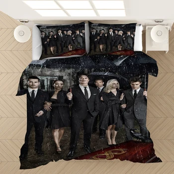 

3D Digital Printing Bedding Set Vampire DiariesDuvet set bedding set Custom quilt cover