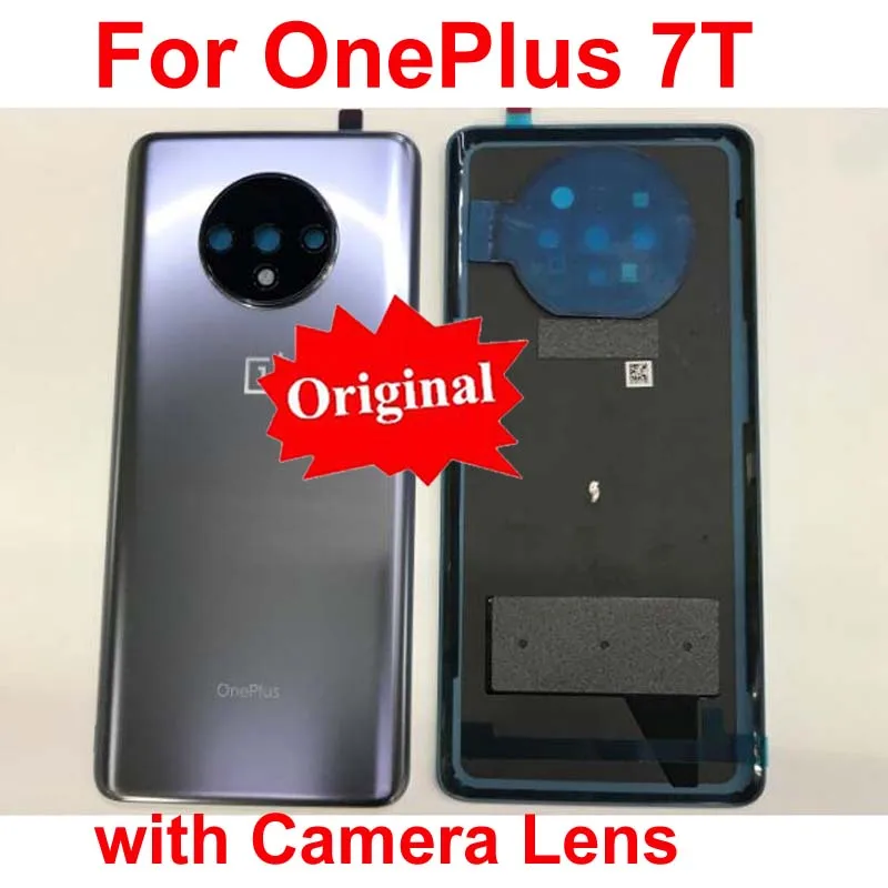Чехол для One Plus 7T задняя крышка для батареи Чехол для двери задняя крышка для камеры стеклянный объектив для OnePlus 7T+ наклейка на клейкой основе