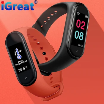 

2020 Smart Bracelet men Body Temperature Measurement Smartband Pedometer Multi-sport Fitness Bracelet Band women smart watch