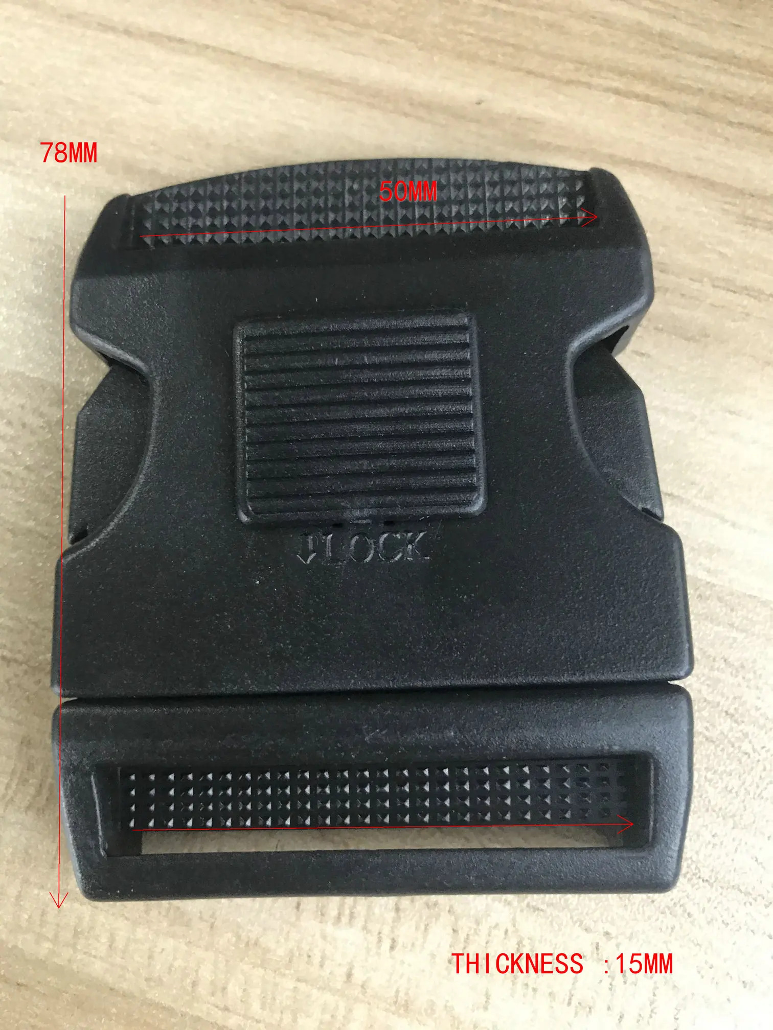 

AINOMI BABY 1-Plastic Side Release Buckles For Webbing 50 mm Bags Straps Clips - Open / Lock