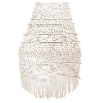 

LBER Macrame Table Runner Handmade Macrame Table Runner Gorgeous Handwoven Wedding Table Decoration Wedding Table Runner with Lo