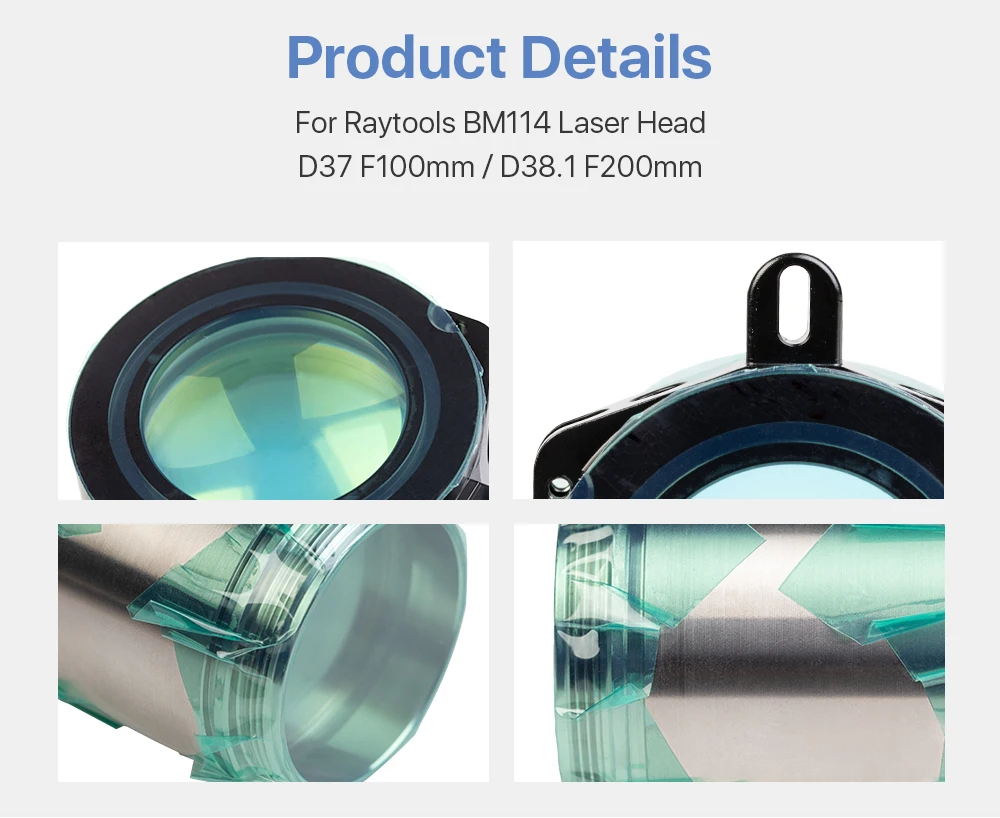 Cloudray BM114 коллимативный и Фокусировочный объектив D37 F100 и D38.1 F200mm с держателем объектива для Raytools Лазерная режущая головка BM114