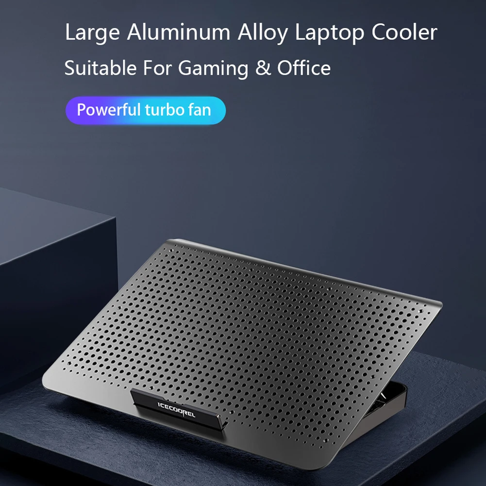 Portátil Cooler Suporte Almofada com Botão de Ajuste do Vento Níveis de Altura de Alumínio para Notebook 17 Polegadas A18 - Imagem 4