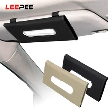 LEEPEE из искусственной кожи, автомобильная коробка для салфеток, автомобильный солнцезащитный козырек, держатель для салфеток, спинка сиденья, подлокотник, тканевая сумка, аксессуары для интерьера, автомобильный стиль