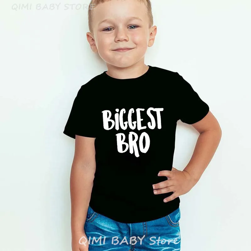 Sibling Tshirt Set Biggest Bro Big Bro Lil Bro Anouncement Family Look Matching Tshirts Baby Bodysuits Family Matching Tops 3