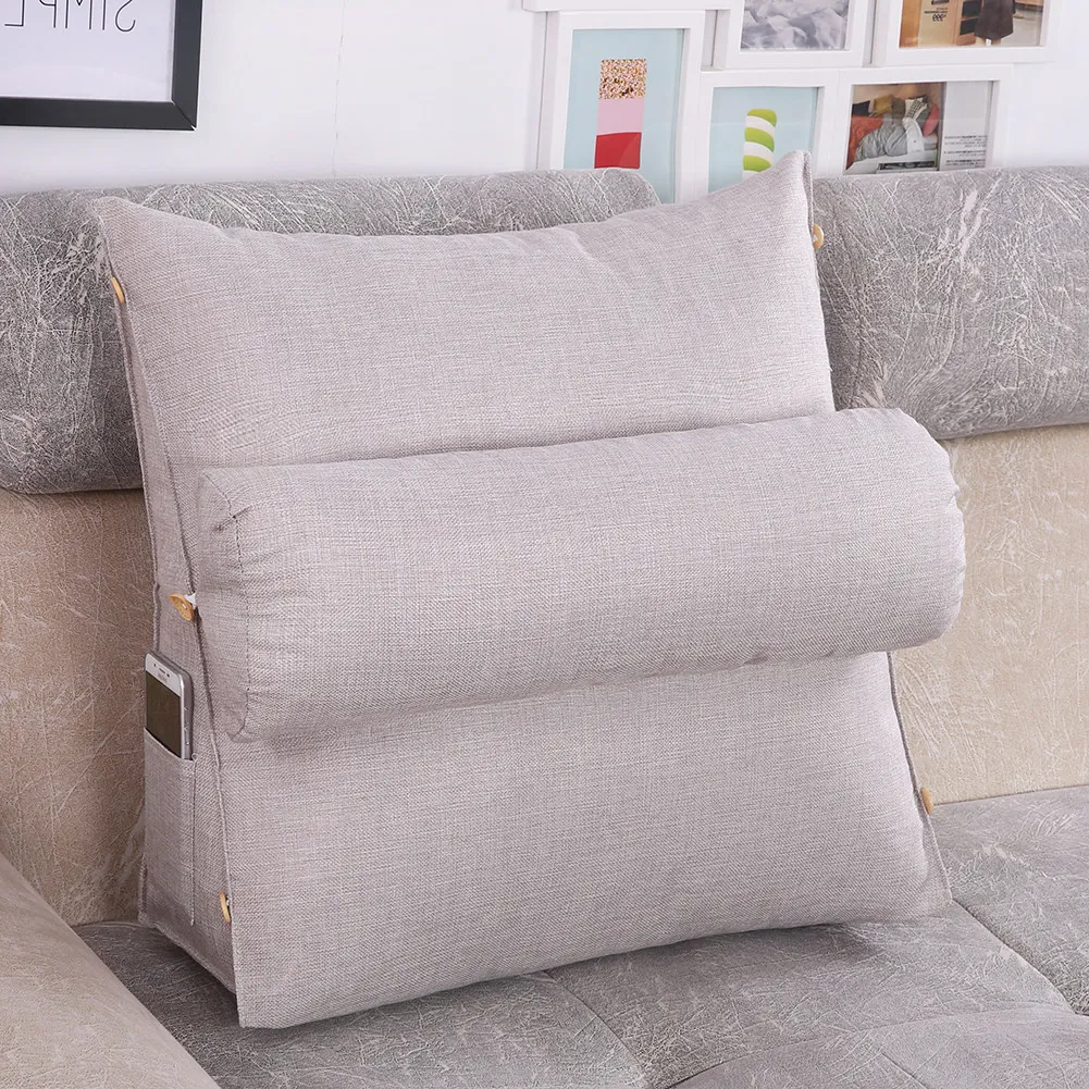 

Johnear headboard triangular back rest pillows reading pillow bolster lumbar support cushion wedge supportive backrest