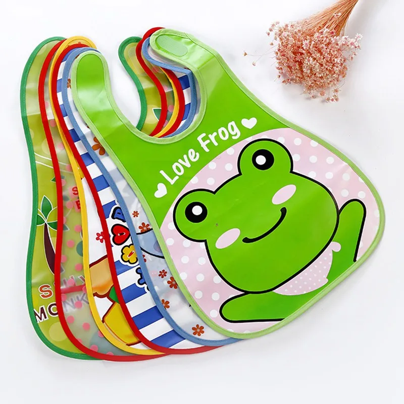

Children's Cartoon Fruit Animals Printed EVA Bibs Baby Infant Feeding Protection Burp Cloths Girls Boys Saliva Towel Apron Bibs