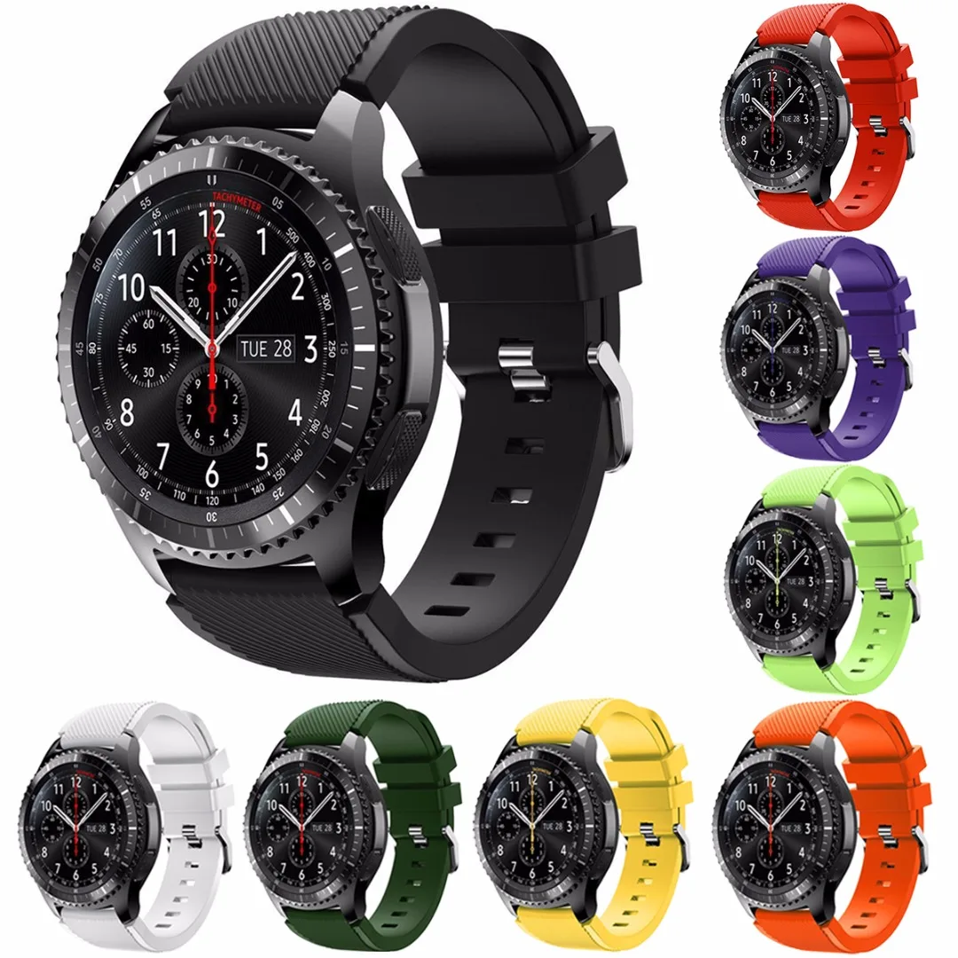 1 шт. ремешок для часов силиконовый ремешок Замена ремня браслет для samsung gear S3 классический/Frontier часы 14 цветов