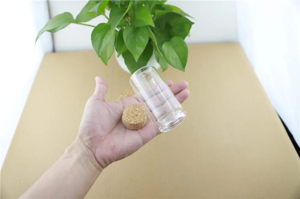12pcs 47mm 100ml Cork Stopper Glass Bottles Spicy Storage Jar Bottle Containers Glass spice candy Jars Vials DIY Craft (6)