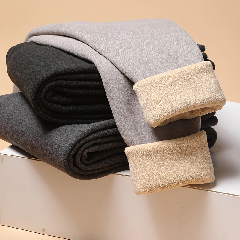 2Pcs/Set Winter Thermal Underwear Bottoms Mens Leggings Thermos Pants Male Warm Wool Thicken Underwear Trousers Men's Warm Pants 3